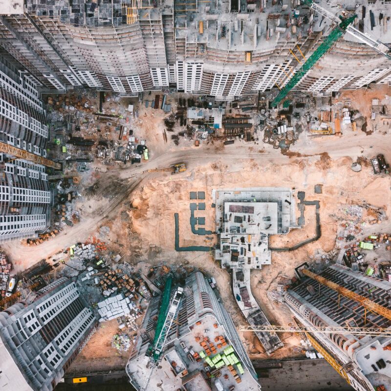 Construction site top down